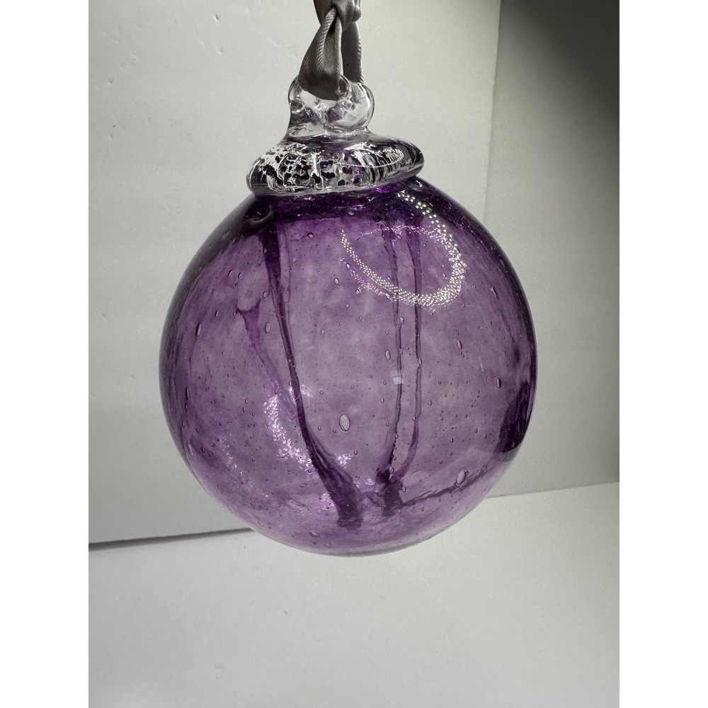 Kitras Art Glass Ball Globe Sphere Old English Witch Ball Large 5 in Hanging - Picture 5 of 6
